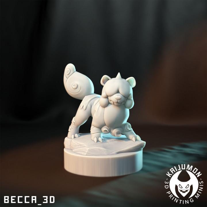 Kaijumon Growlithe, Arcanine & Hisuian Variants  | Resin Miniatures | Pokémon Kaiju Fusion Collectibles