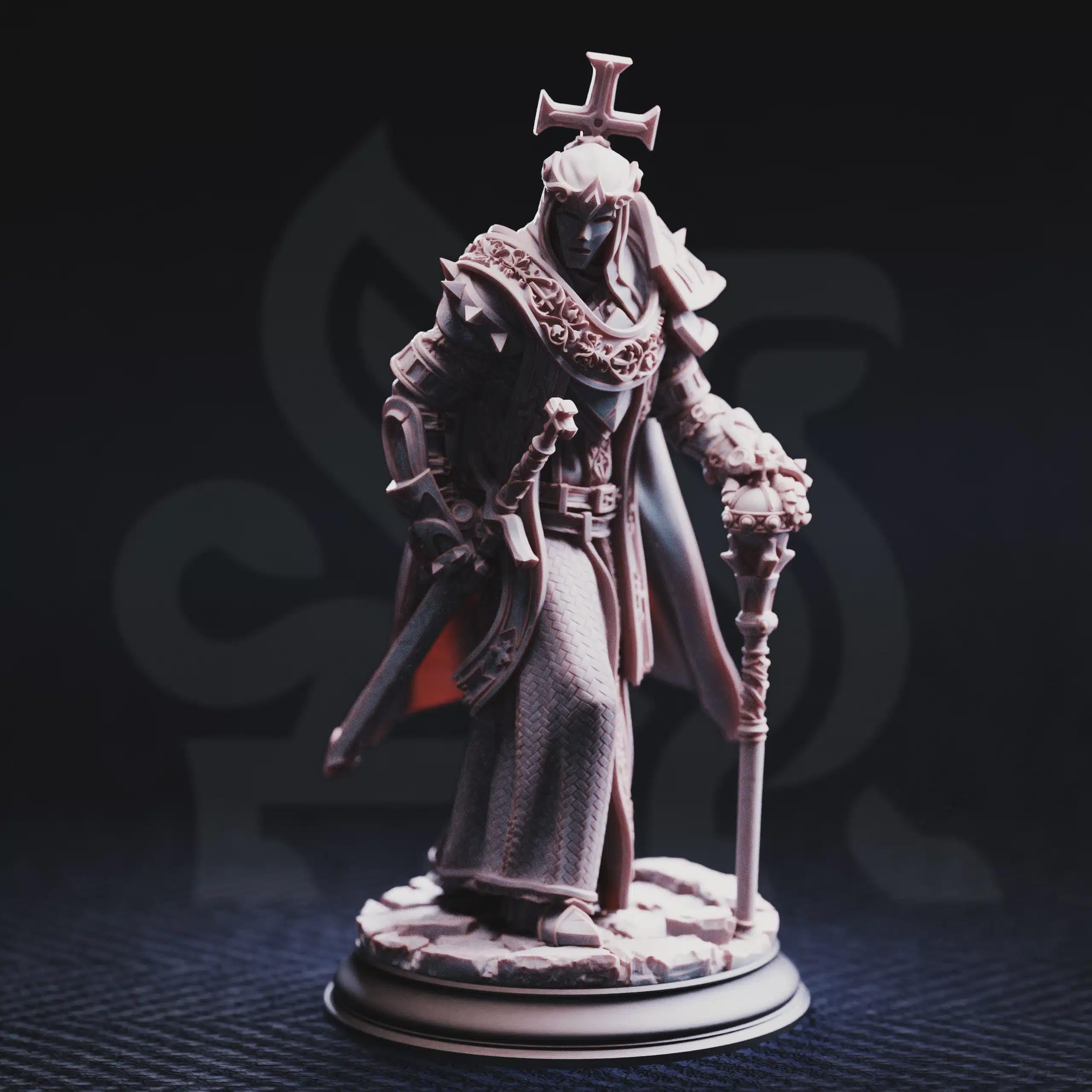 Arch Paladin Tyrius III – Will of Erdrydion | Fantasy D&D Miniature | Hero, Villain or NPC, Resin Model