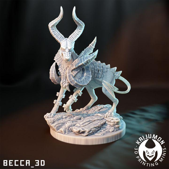 Kaijumon Houndour, Houndoom & Mega Houndoom | Resin Miniatures | Pokémon Kaiju Fusion Collectibles