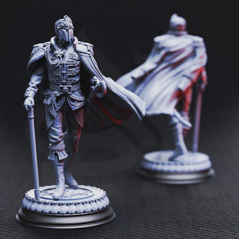 Benoit Blood-Eyes – Vampire General  | Fantasy D&D Miniature | Hero, Villain or NPC, Resin Model