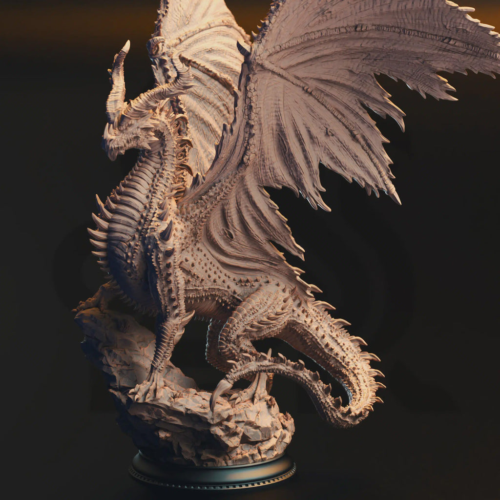 Sovram the Betrayed – Elder Black Dragon | Fantasy Monster Miniature | D&D Creature, Boss Enemy, Resin Model