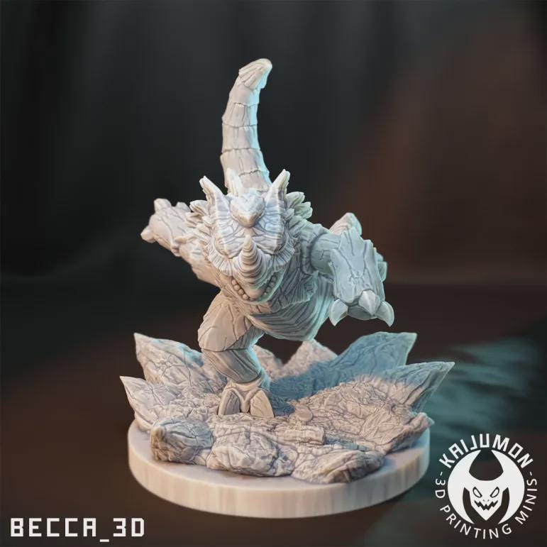 Kaijumon Rhyhorn, Rhydon & Rhyperior | Resin Miniatures | Pokémon Kaiju Fusion Collectibles