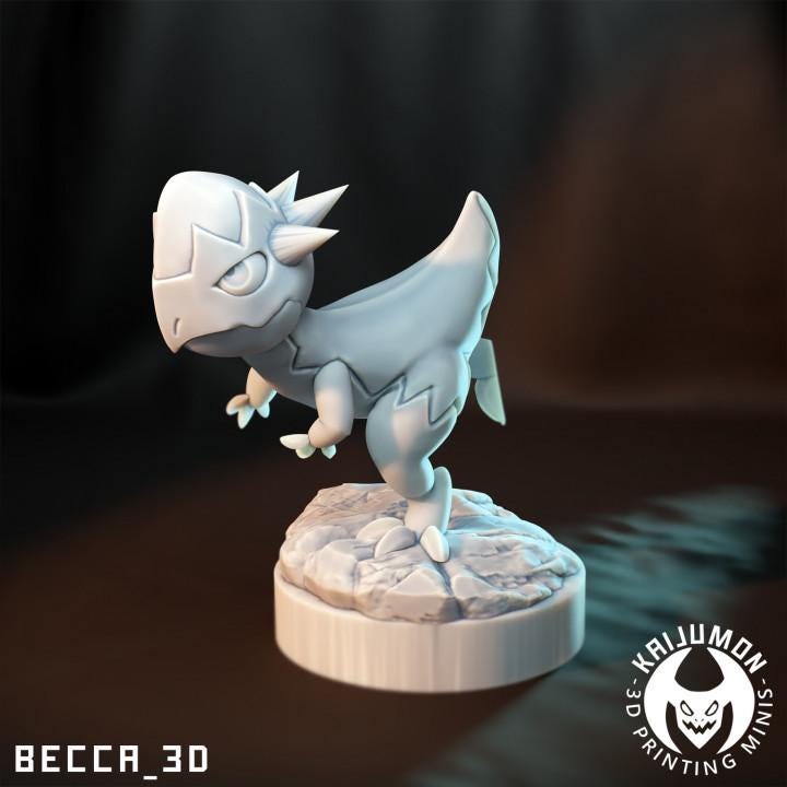 Kaijumon Cranidos & Rampardos | Resin Miniatures | Pokémon Kaiju Fusion Collectibles