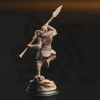 Illyria Spineshatter – Half-Dragon Barbarian | Fantasy D&D Miniature | Hero, Villain or NPC, Resin Model