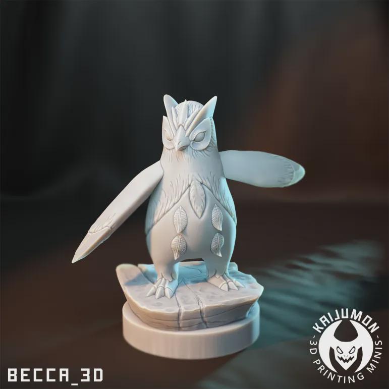 Kaijumon Piplup, Prinplup & Empoleon | Resin Miniatures | Pokémon Kaiju Fusion Collectibles