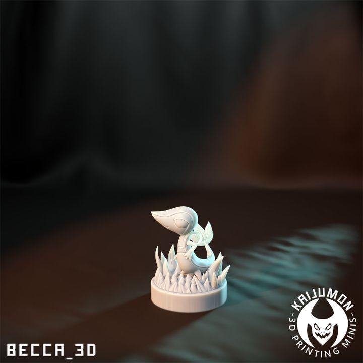 Kaijumon Snivy, Servine & Serperior | Resin Miniatures | Pokémon Kaiju Fusion Collectibles