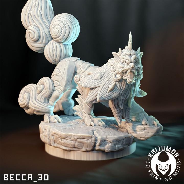 Kaijumon Growlithe, Arcanine & Hisuian Variants  | Resin Miniatures | Pokémon Kaiju Fusion Collectibles