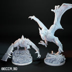 Kaijumon Aerodactyl & Mega Aerodactyl | 3D Resin Printed Figure | Unpainted Miniature for Painting, Display, or TTRPG