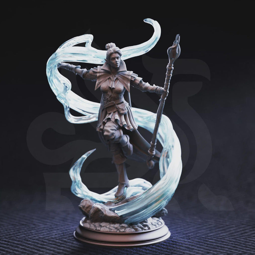 Sergeant Molly Cliffburn - Military Veteran Miniature | Fantasy D&D Miniature | Hero, Villain or NPC, Resin Model