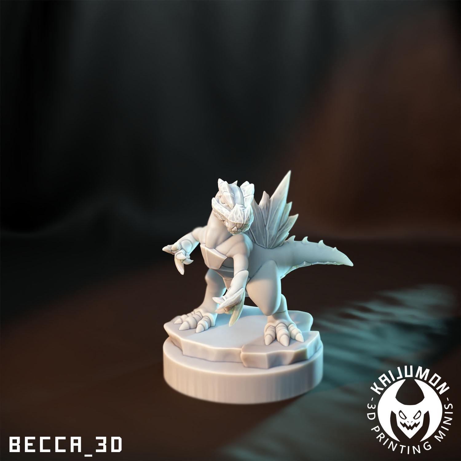 Kaijumon Frigibax, Arctibax & Baxcalibur | Resin Miniatures | Pokémon Kaiju Fusion Collectibles