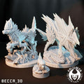 Kaijumon Electrike, Manectric & Mega Manectric | 3D Resin Printed Figures | Unpainted Miniatures for Painting, Display, or TTRPG