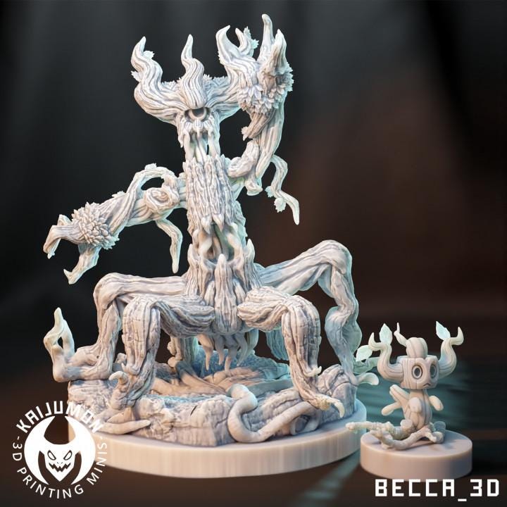 Kaijumon Phantump & Trevenant | Resin Miniatures | Pokémon Kaiju Fusion Collectibles