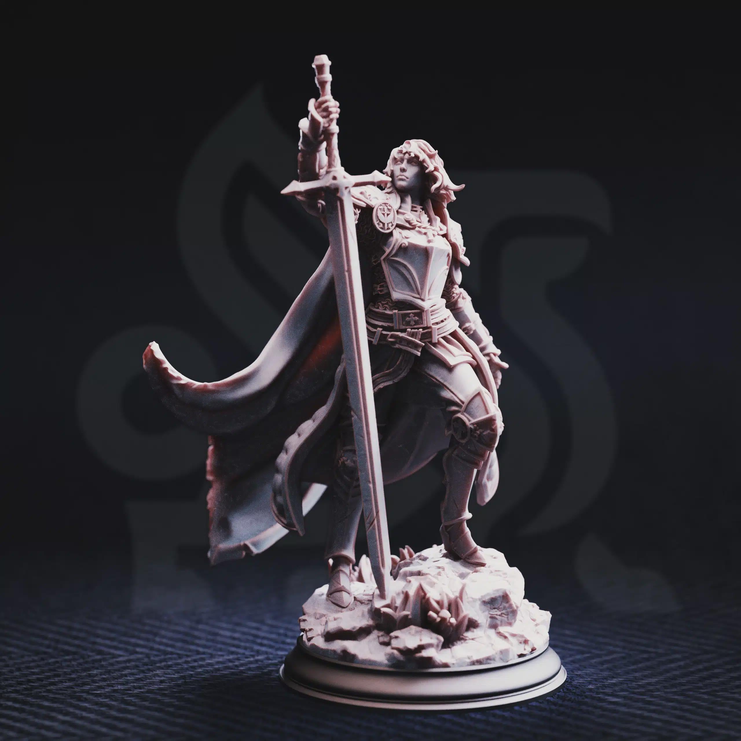 Jeanne du Lac – Maiden of Justice | Fantasy D&D Miniature | Hero, Villain or NPC, Resin Model