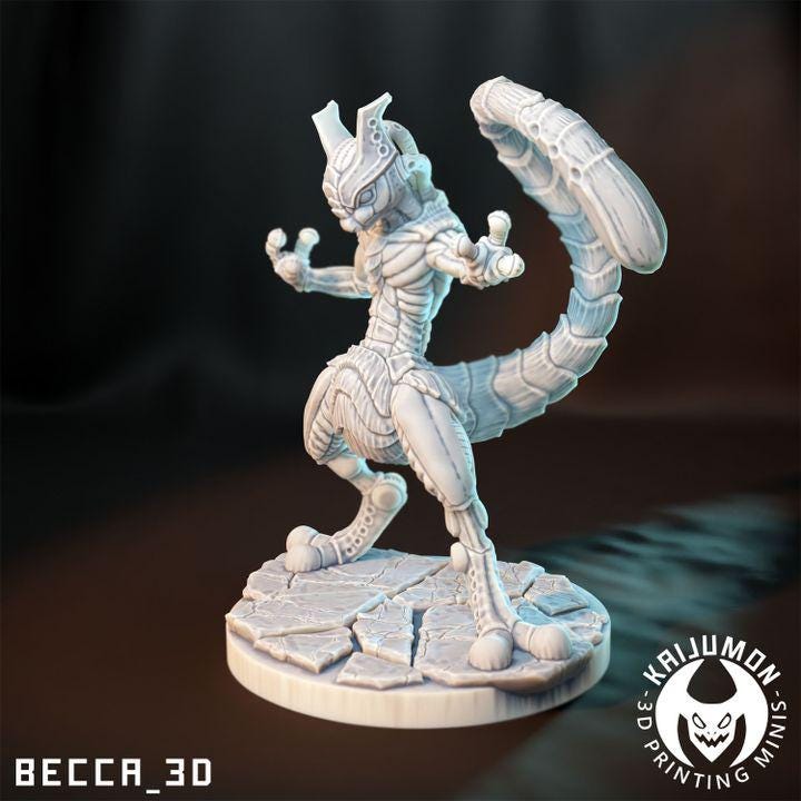 Kaijumon Mewtwo, Mega Mewtwo Y & Mega Mewtwo X | Resin Miniatures | Pokémon Kaiju Fusion Collectibles