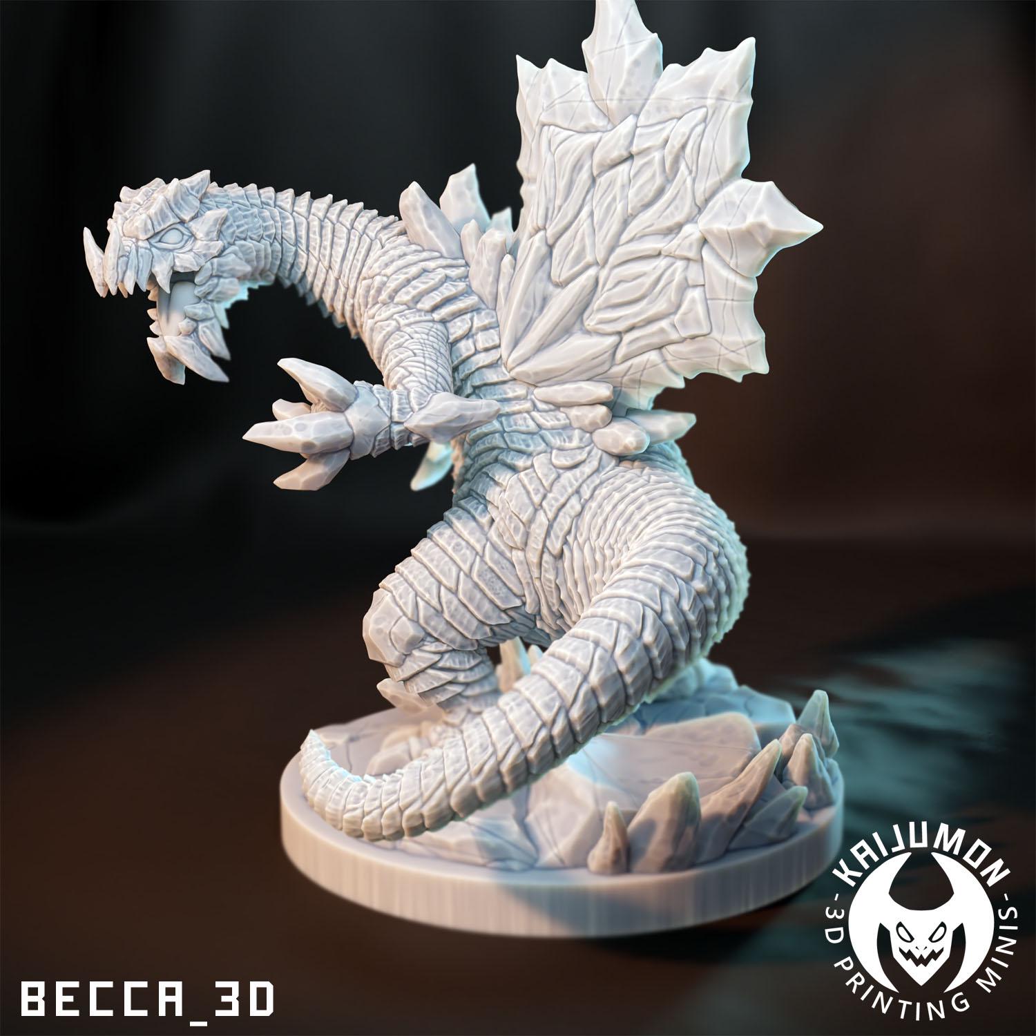 Kaijumon Frigibax, Arctibax & Baxcalibur | Resin Miniatures | Pokémon Kaiju Fusion Collectibles