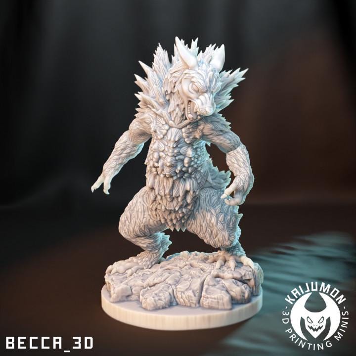 Kaijumon – Cyndaquil, Quilava, Typhlosion & Hisuian Typhlosion| 3D Resin Printed Figures