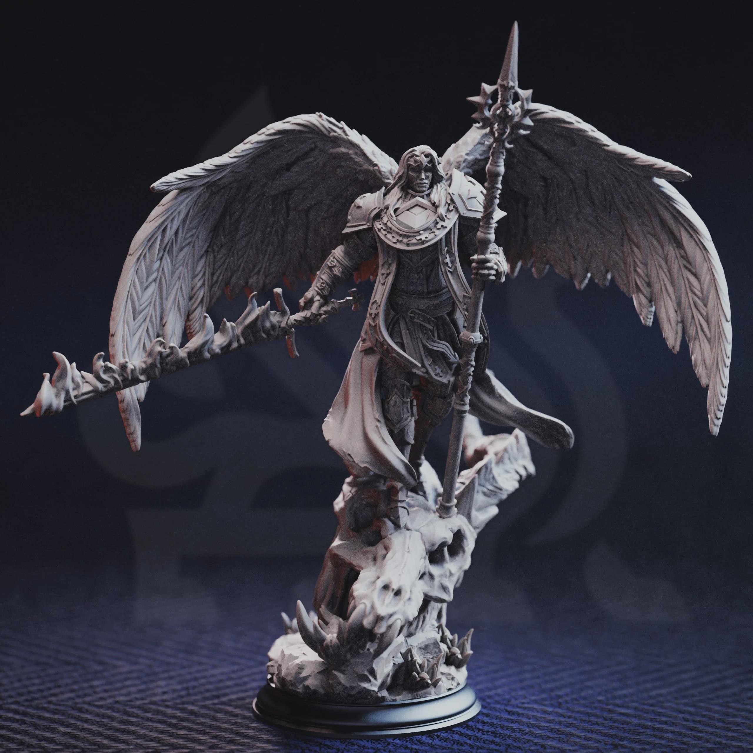 Tyrius the Reborn – Angel of Erdrydion | Fantasy D&D Miniature | Hero, Villain or NPC, Resin Model