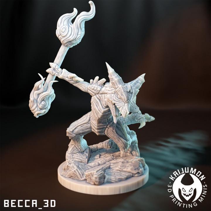 Kaijumon Cubone, Marowak & Alolan Marowak | 3D Resin Printed Figures | Unpainted Miniatures for Painting, Display, or TTRPG