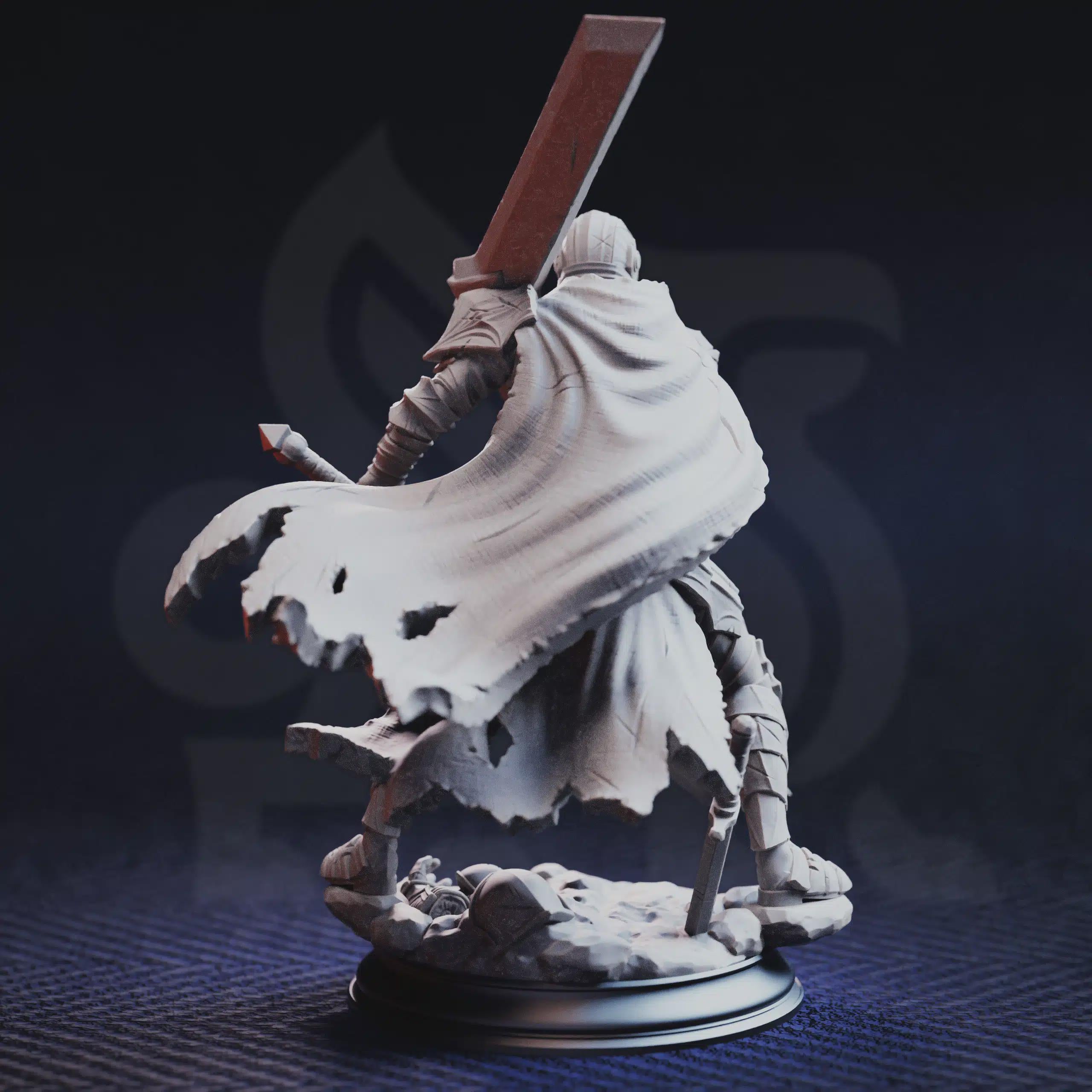 Valoris the Unscathed – Immortal Warrior | Fantasy D&D Miniature | Hero, Villain or NPC, Resin Model