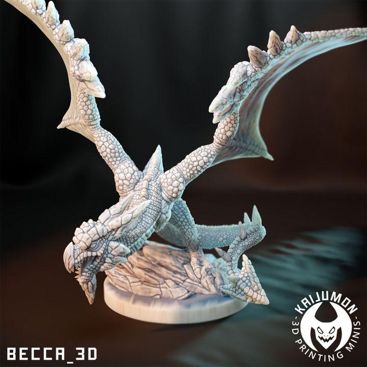 Kaijumon Aerodactyl & Mega Aerodactyl | 3D Resin Printed Figure | Unpainted Miniature for Painting, Display, or TTRPG
