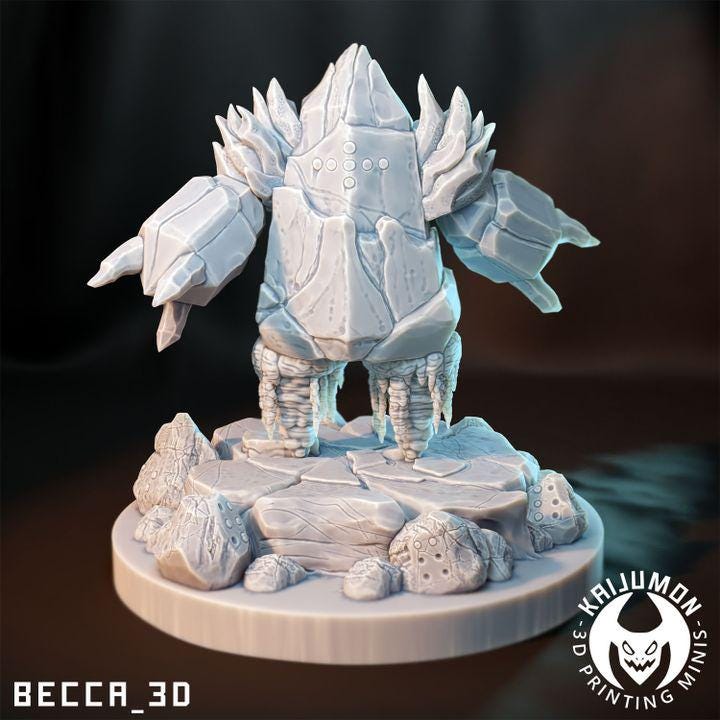 Kaijumon Regice | Resin Miniatures | Pokémon Kaiju Fusion Collectibles