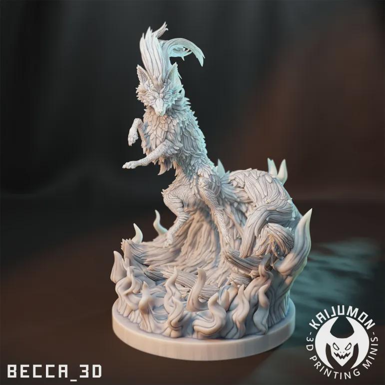 Kaijumon Vulpix and Ninetales | Kanto & Galar Forms | Resin Miniatures | Pokémon Kaiju Fusion Collectibles