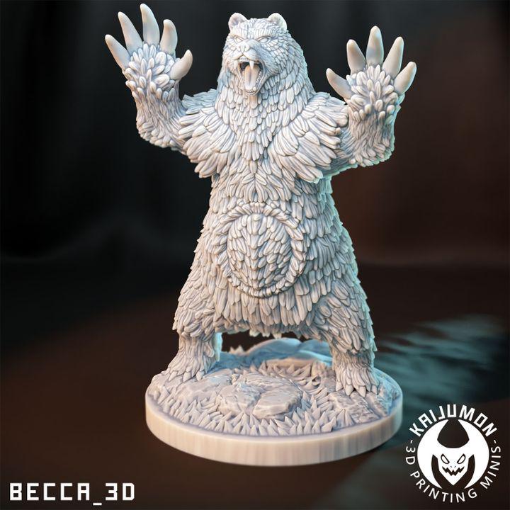 Kaijumon – Teddiursa, Ursaring, Bloodmoon & Luna Ursaring | Resin Miniatures | Pokémon Kaiju Fusion Collectibles