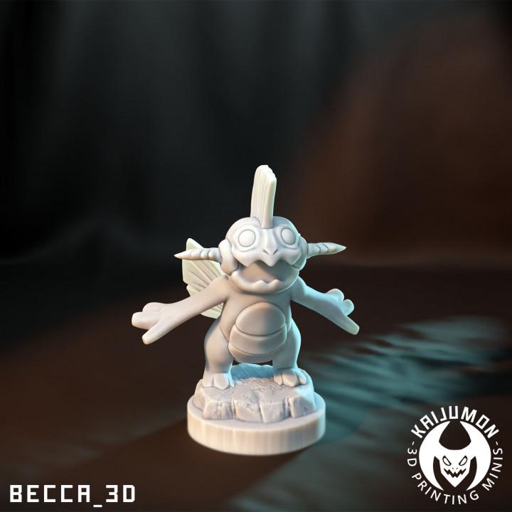 Kaijumon Mudkip, Marshtomp, Swampert & Mega Swampert | Resin Miniatures | Pokémon Kaiju Fusion Collectibles