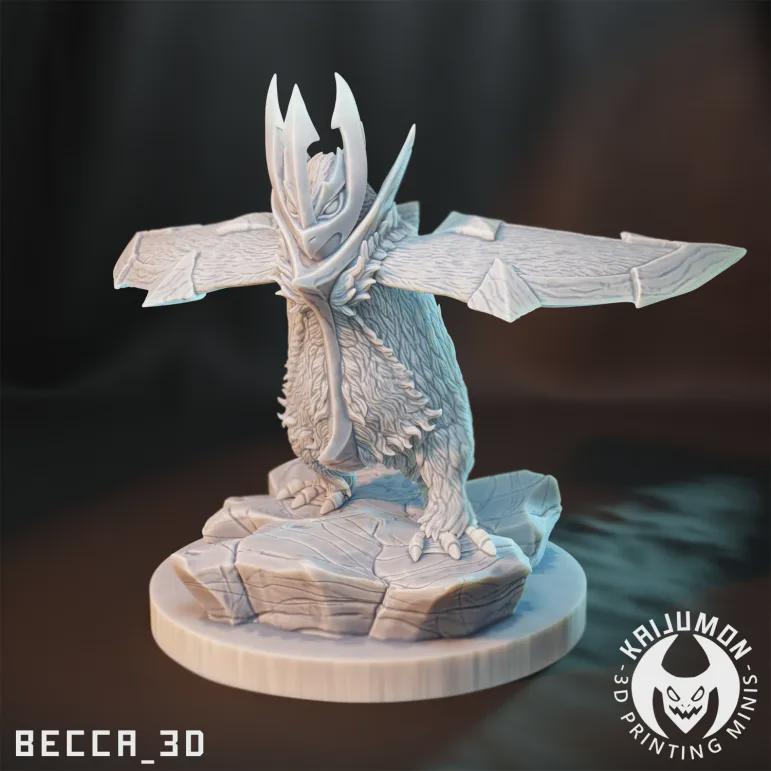 Kaijumon Piplup, Prinplup & Empoleon | Resin Miniatures | Pokémon Kaiju Fusion Collectibles