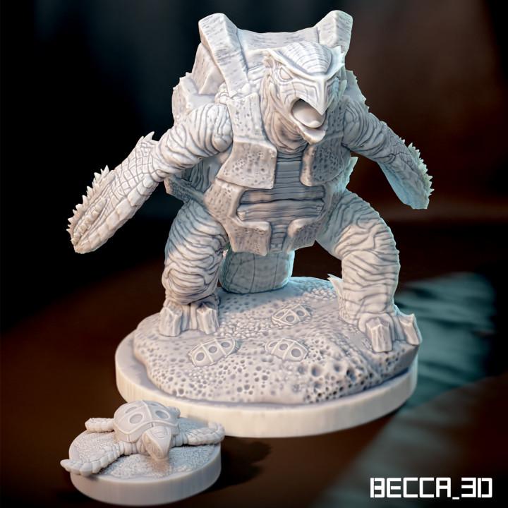 Kaijumon Tirtouga & Carracosta  | Resin Miniatures | Pokémon Kaiju Fusion Collectibles