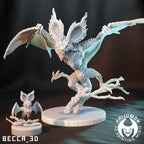 Kaijumon Noibat & Noivern | Resin Miniatures | Pokémon Kaiju Fusion Collectibles