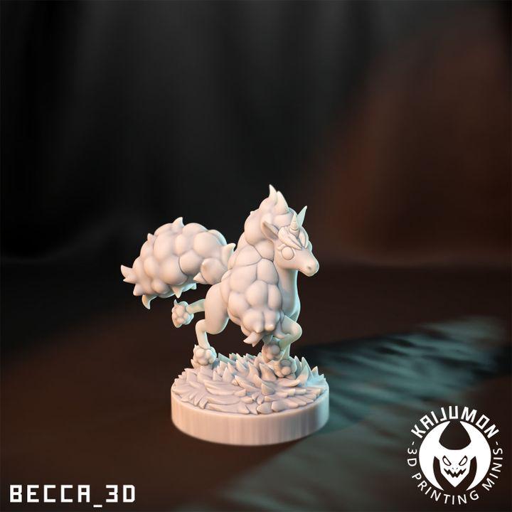 Kaijumon Ponyta & Rapidash (Kanto or Galar) – 3D Resin Printed Figures | Unpainted Miniatures for Painting