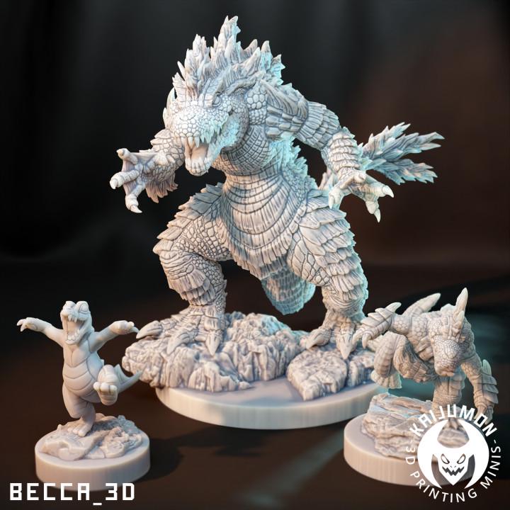 Kaijumon – Totodile, Croconaw, Feraligatr & Mega Feraligatr | 3D Resin Printed Figures