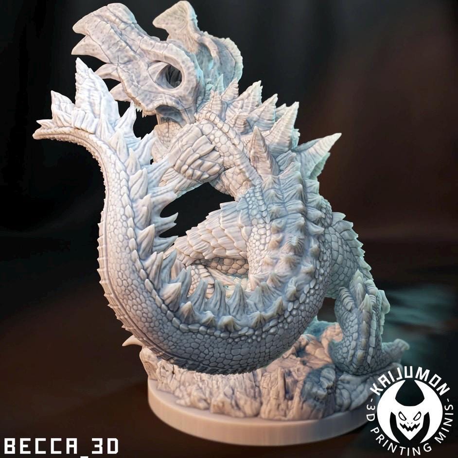 Kaijumon – Totodile, Croconaw, Feraligatr & Mega Feraligatr | 3D Resin Printed Figures