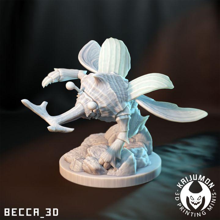 Kaijumon Heracross & Mega Heracross | Resin Miniatures | Pokémon Kaiju Fusion Collectibles