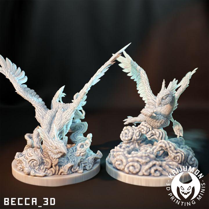 Kaijumon Latios & Latias | Resin Miniatures | Pokémon Kaiju Fusion Collectibles