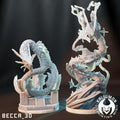 Kaijumon Rayquazza & Mega Rayquazza | Resin Miniatures | Pokémon Kaiju Fusion Collectibles