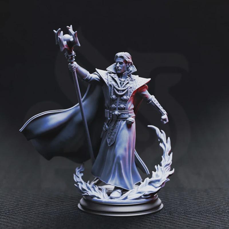 Renard the Black Hearted – Vampire Blood Mage | Fantasy D&D Miniature | Hero, Villain or NPC, Resin Model