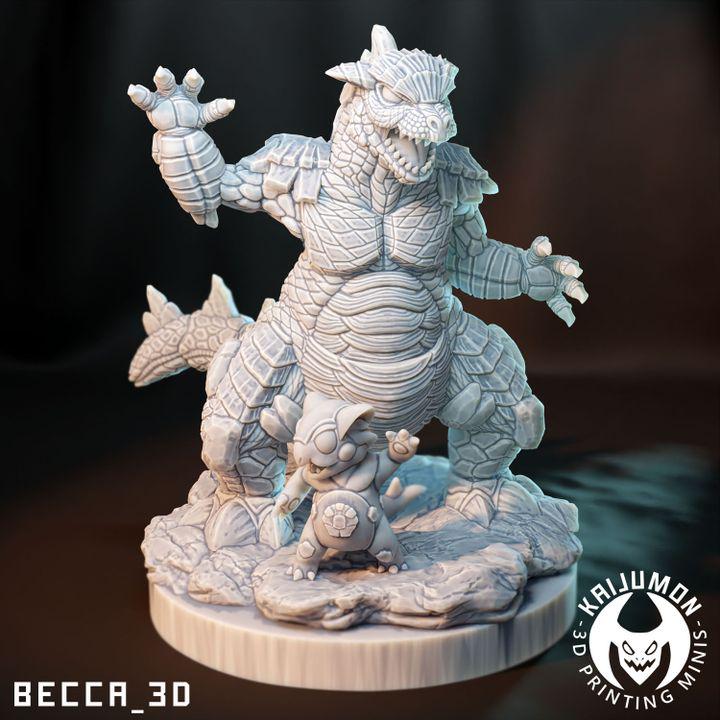 Kaijumon Kangaskhan & Mega Kangaskhan | Resin Miniatures | Pokémon Kaiju Fusion Collectibles