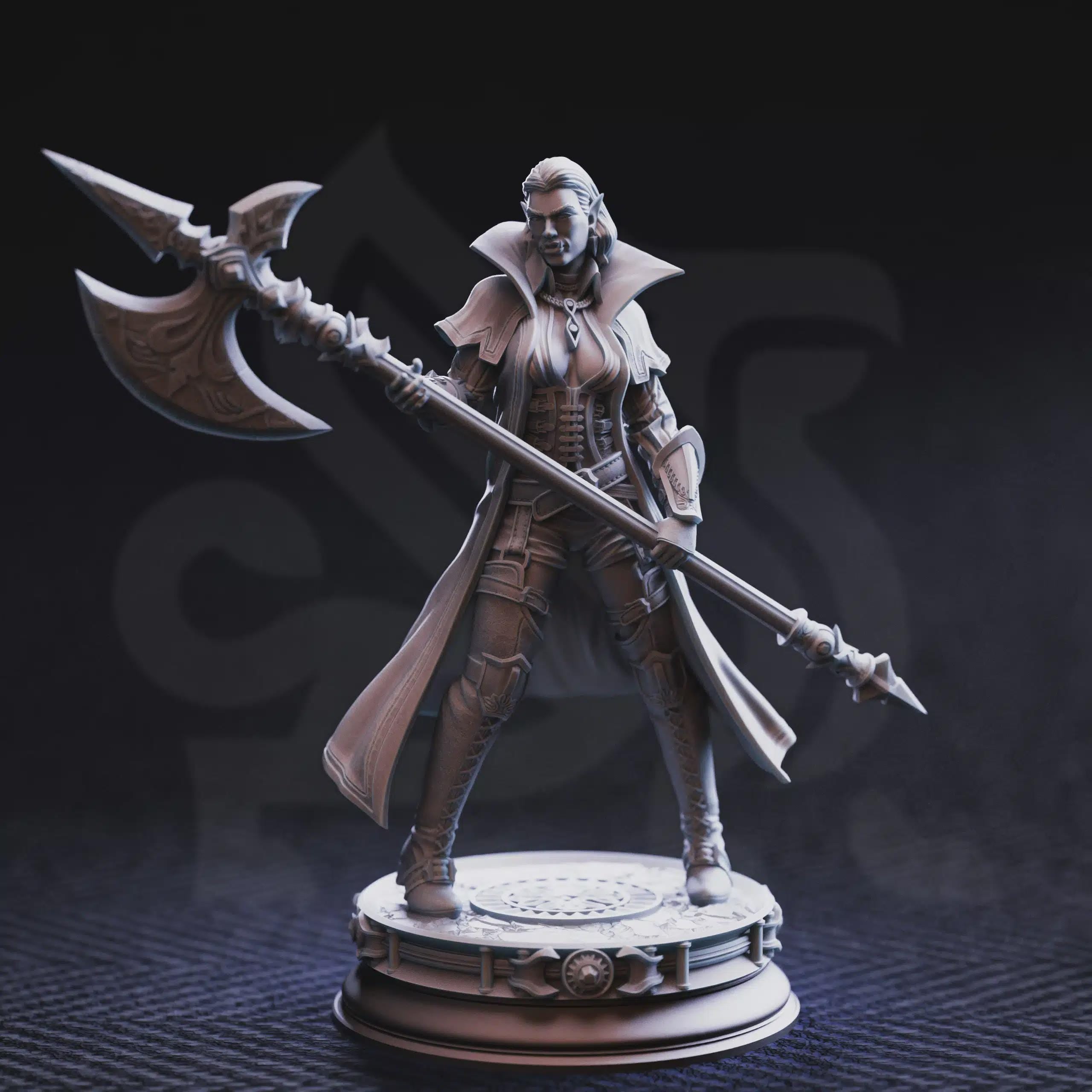 Vika “Doll Lips” – Half-Orc Interrogator | Fantasy D&D Miniature | Hero, Villain or NPC, Resin Model