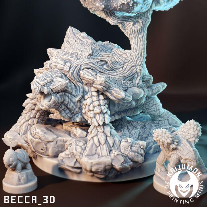 Kaijumon – Turtwig, Grotle & Torterra | Resin Miniatures | Pokémon Kaiju Fusion Collectibles