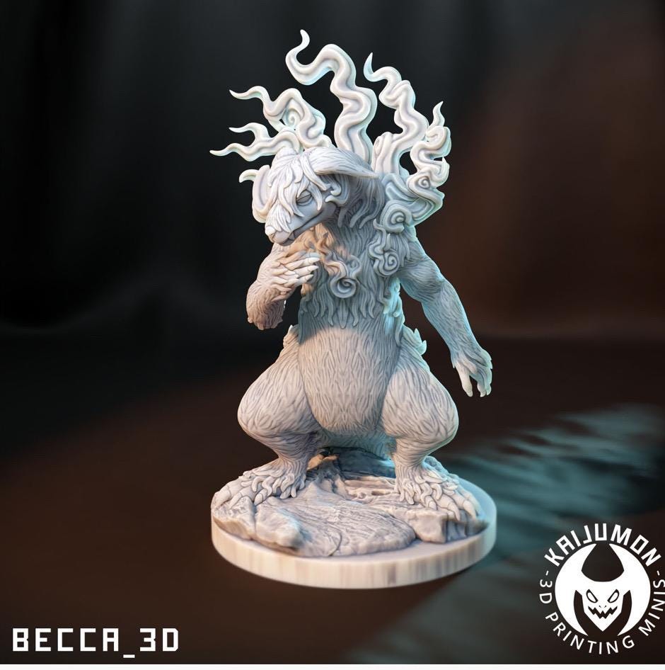 Kaijumon – Cyndaquil, Quilava, Typhlosion & Hisuian Typhlosion| 3D Resin Printed Figures