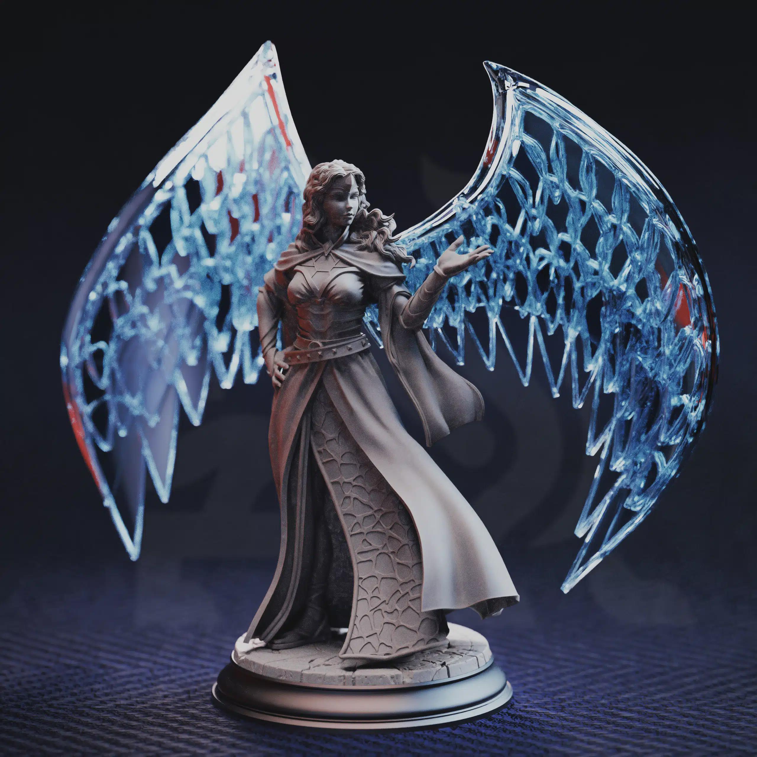 Vitria – Prismatic Angel | Fantasy D&D Miniature | Hero, Villain or NPC, Resin Model