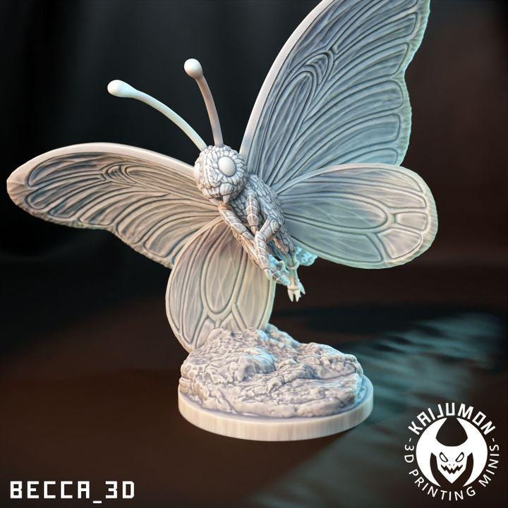 Kaijumon Caterpie, Metapod, Butterfree & Mega Butterfree | Resin Miniatures | Pokémon Kaiju Fusion Collectibles