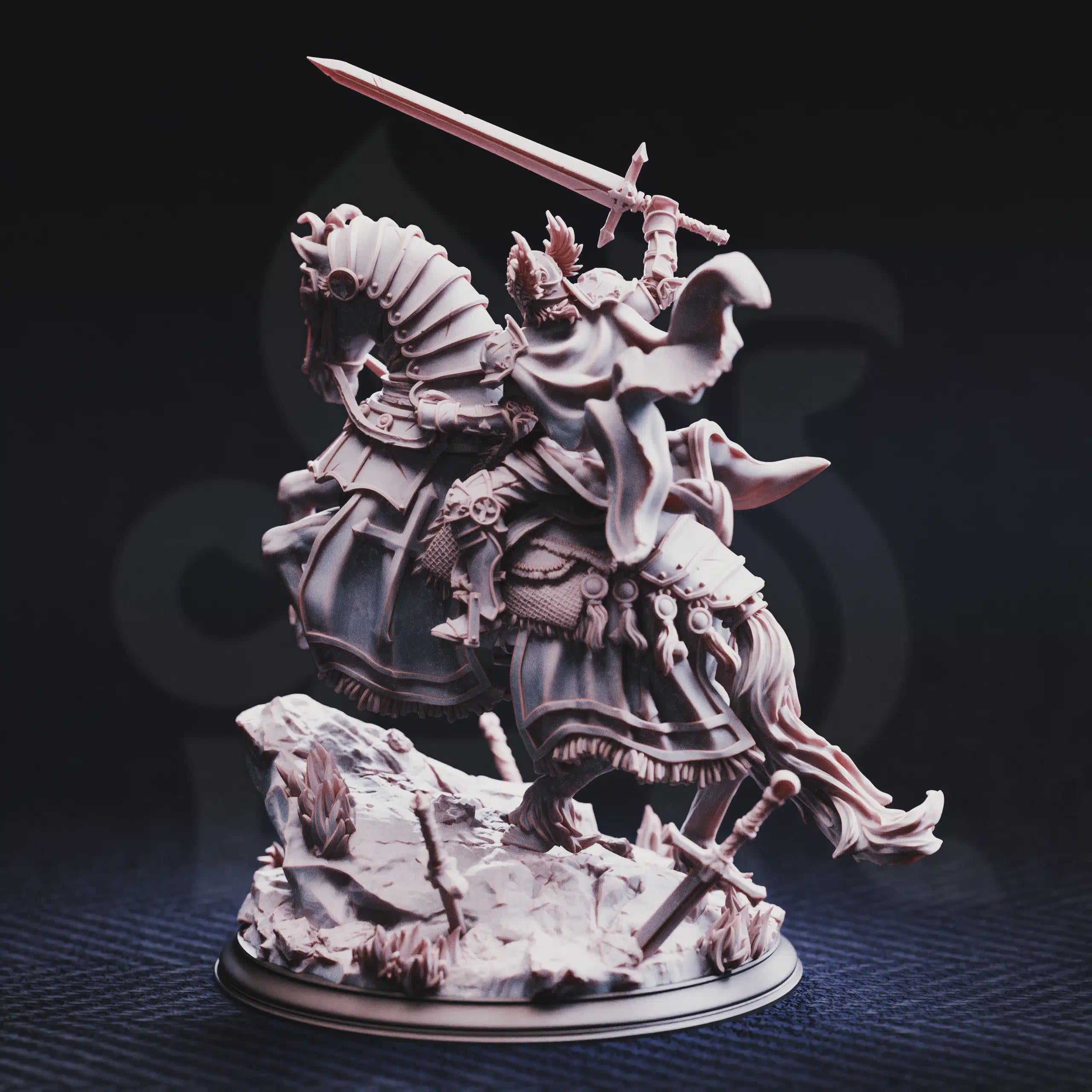 Jeanne du Lac – Knight of Justice | Fantasy D&D Miniature | Hero, Villain or NPC, Resin Model