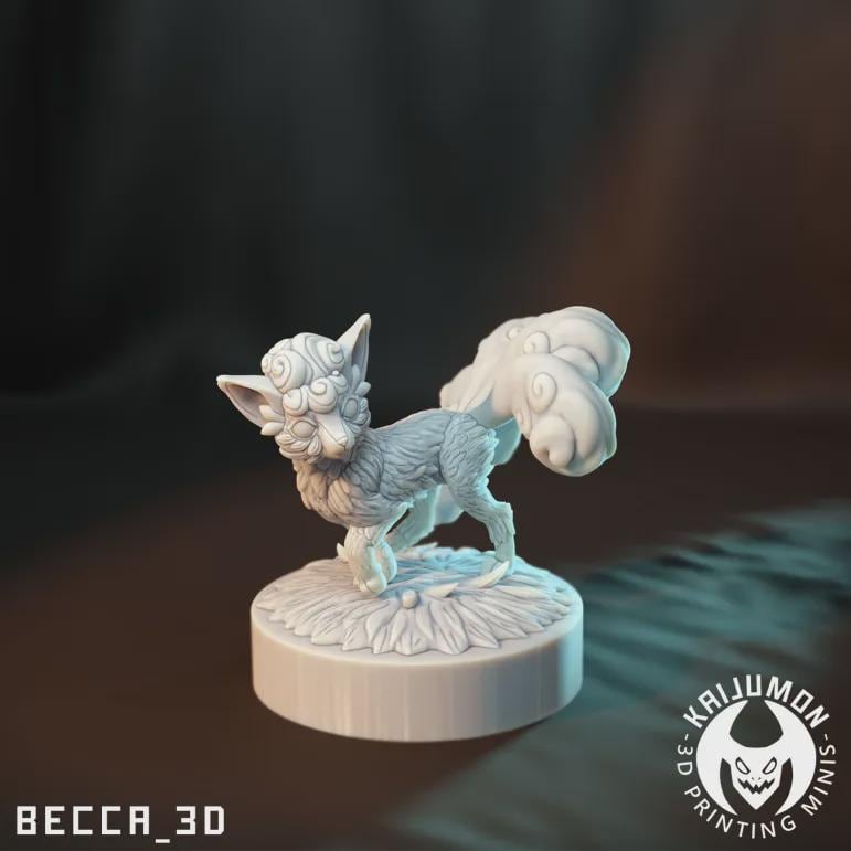 Kaijumon Vulpix and Ninetales | Kanto & Galar Forms | Resin Miniatures | Pokémon Kaiju Fusion Collectibles