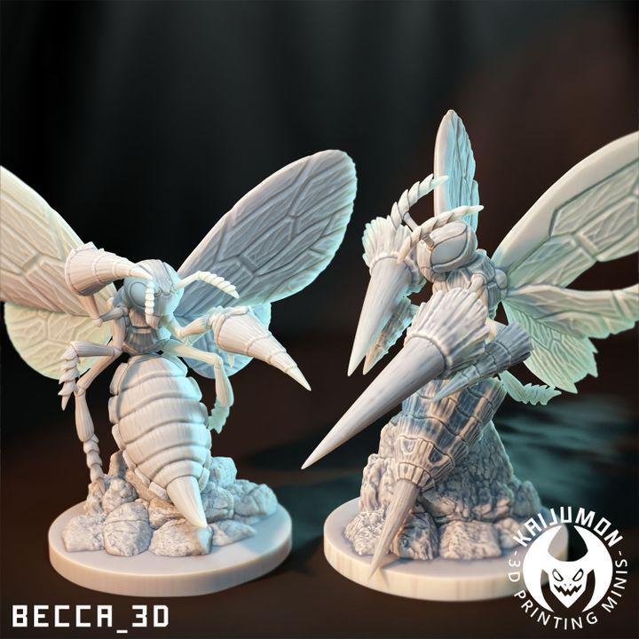 Kaijumon Weedle, Kakuna, Beedrill & Mega Beedrill | Resin Miniatures | Pokémon Kaiju Fusion Collectibles
