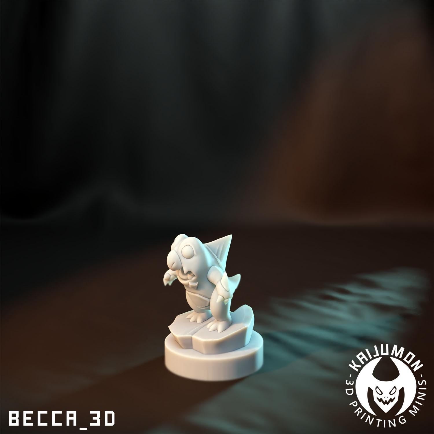 Kaijumon Frigibax, Arctibax & Baxcalibur | Resin Miniatures | Pokémon Kaiju Fusion Collectibles
