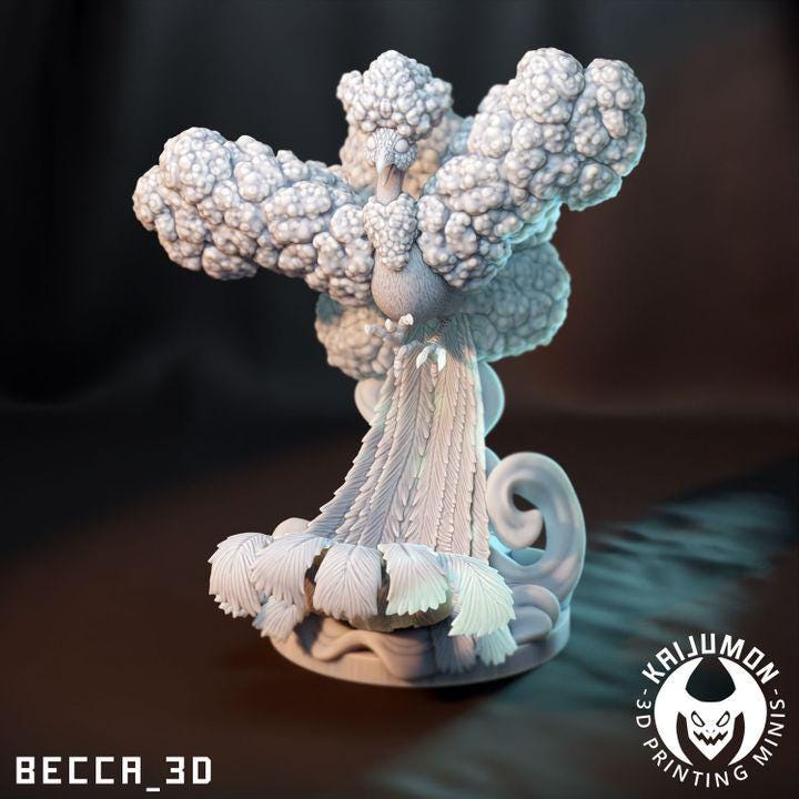 Kaijumon Swablu, Altaria & Mega Altaria | Resin Miniatures | Pokémon Kaiju Fusion Collectibles
