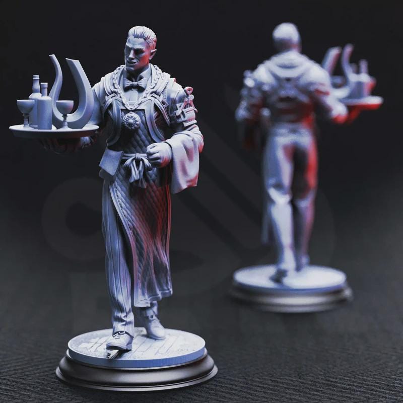 Aimar Batteux – Vampire Vintner | Fantasy D&D Miniature | Hero, Villain or NPC, Resin Model